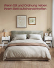 Nachtkastje met open plank – Ebbenhoutzwart – 1 lade – 28 x 39 x 55 cm