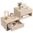 Zwevende Nachtkastjes – Set van 2 – Met Lade – Wandmontage – Travertijnbeige