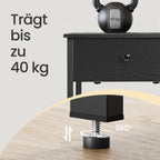 Bijzettafel – Met Lade en Plank – Ebbenhoutzwart