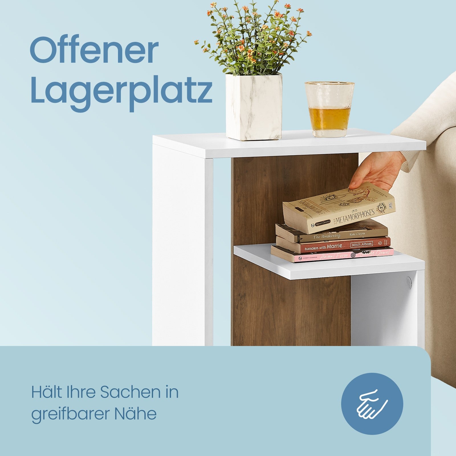 Bijzettafel, nachtkastje, klein tafeltje