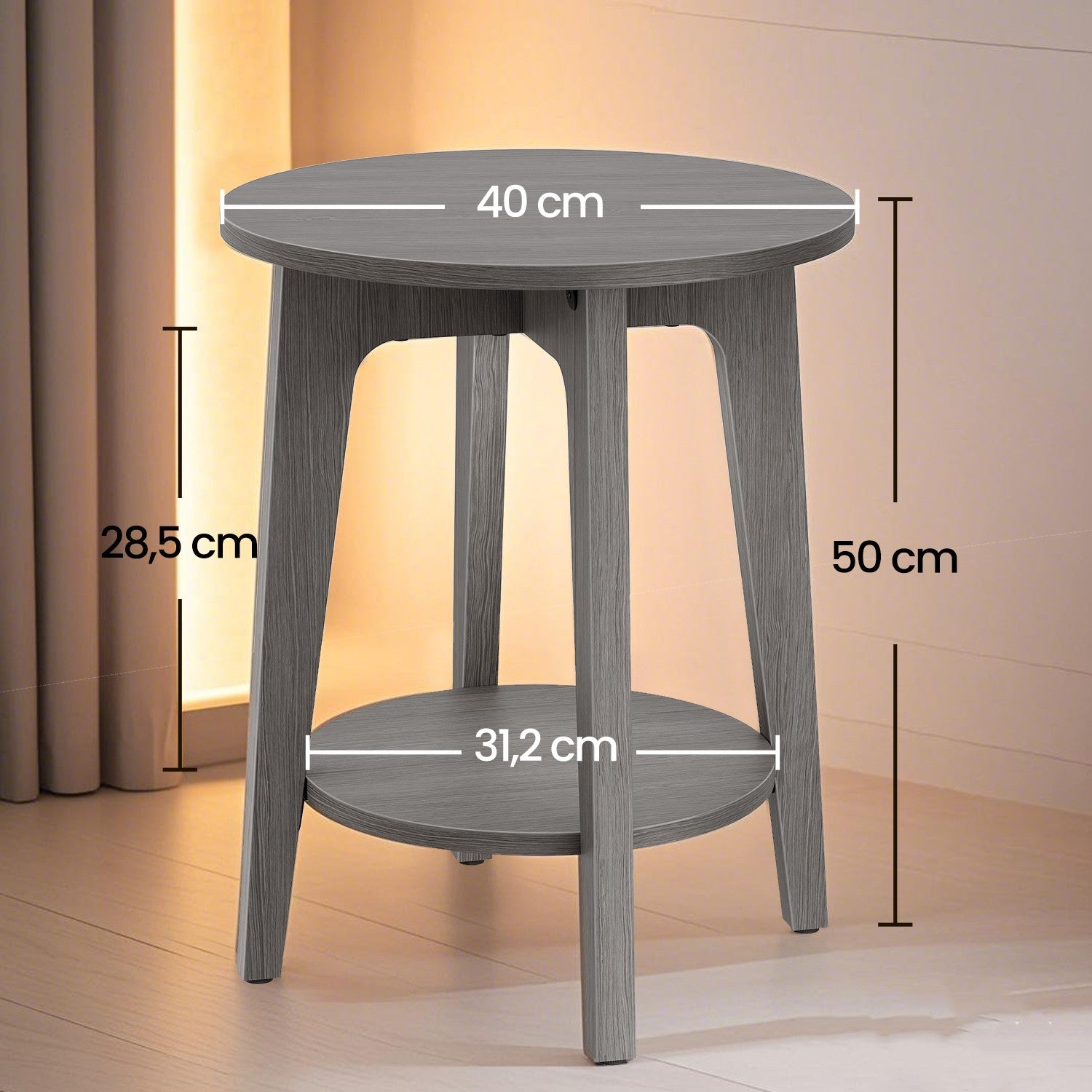 Bijzettafel, salontafel, kleine ronde tafel