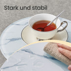 Bijzettafel – Rond – 2 Niveaus – Glazen Blad en Plank