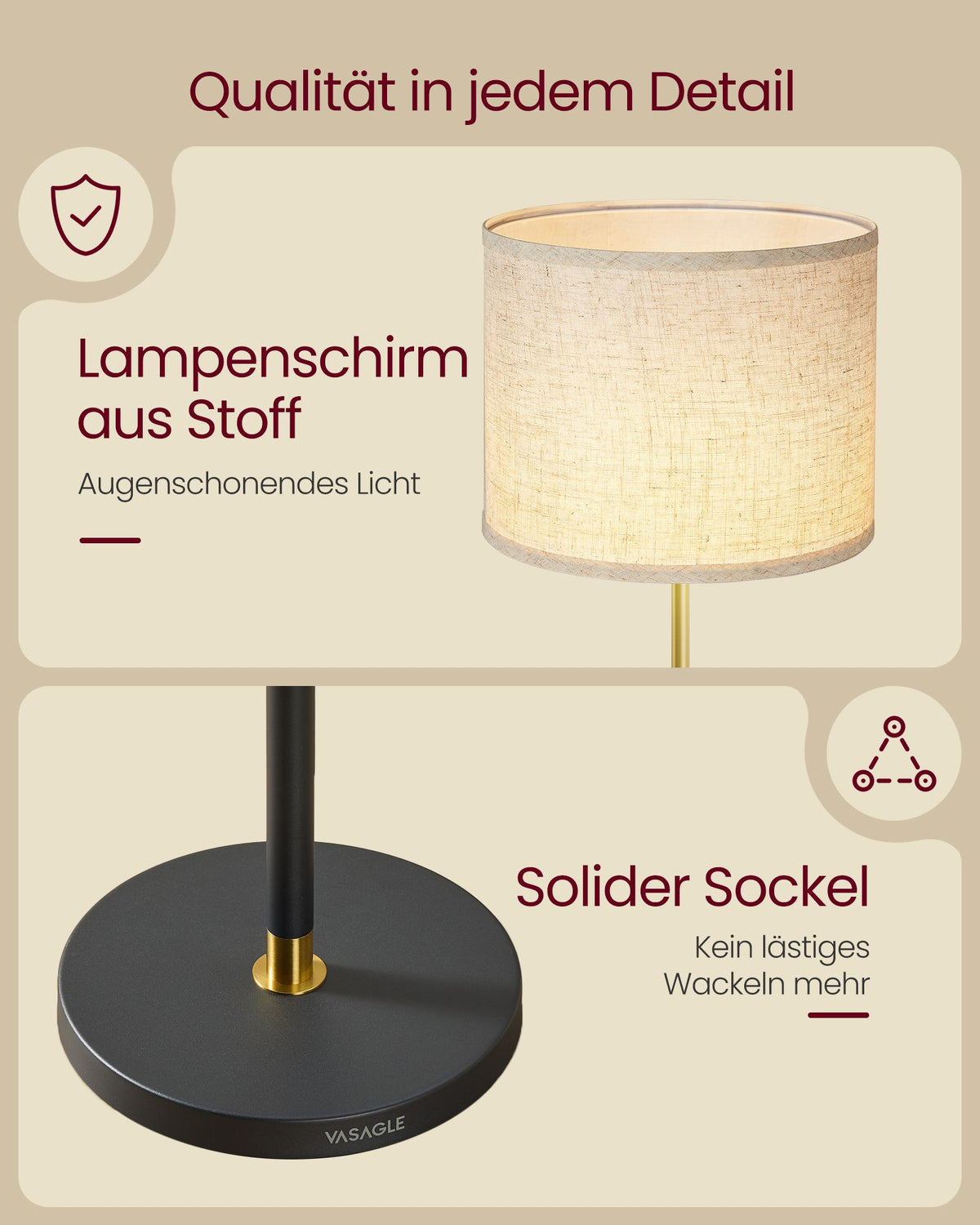 Vloerlamp – In Hoogte Verstelbaar 140-170 cm – Met Afstandsbediening – Stoffen Kap – Inktzwart
