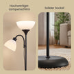 Vloerlamp - Met Verstelbare Leeslamp - 176 cm - Matzwart