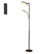 Vloerlamp - 25 x 25 x (148-176) cm - In hoogte verstelbaar - Met leeslampje en timer - Zwart - Maximaal gewicht 5,8 kg