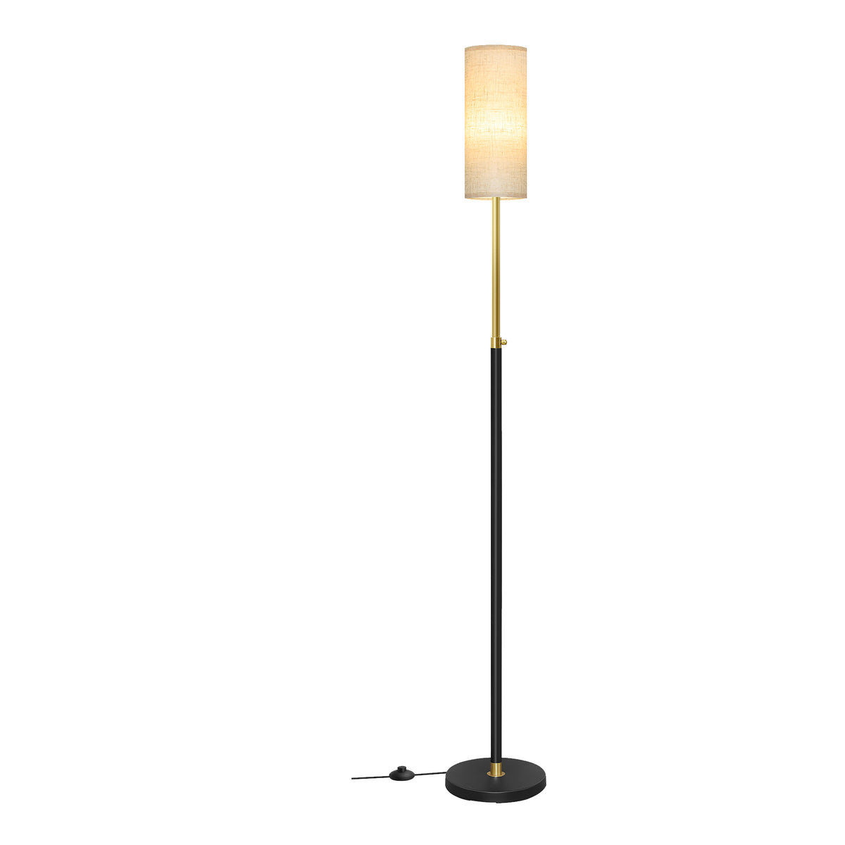 Staande Lamp – RGB LED – Dimbaar – In Hoogte Verstelbaar 148-178 cm – Zwart