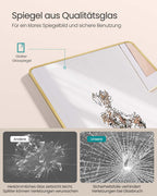 Rechthoekige passpiegel – 160 x 50 cm – Lichtgoud