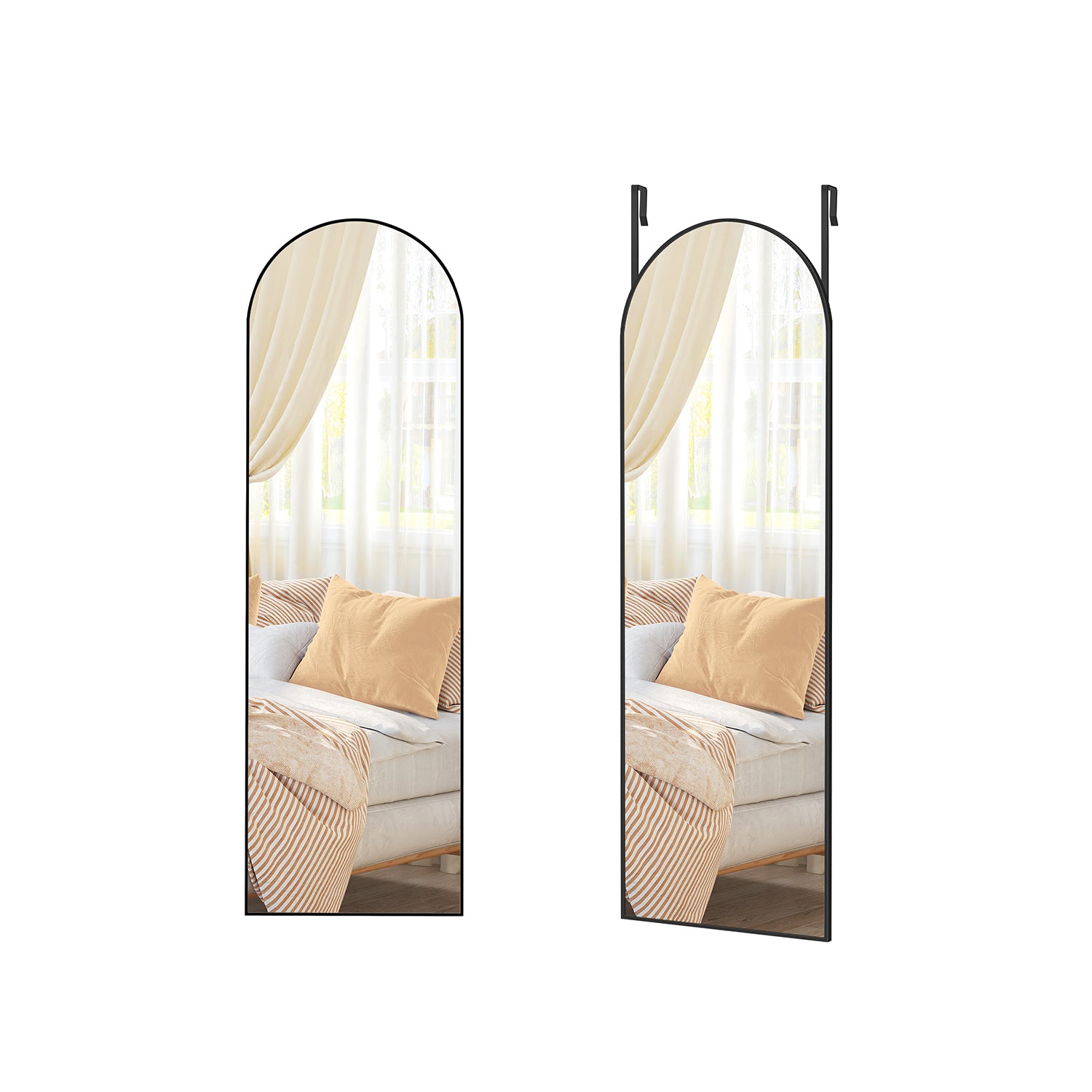 Passpiegel – Gebogen ontwerp – Inktzwart