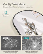 Gebogen spiegel – op ware grootte – inktzwart