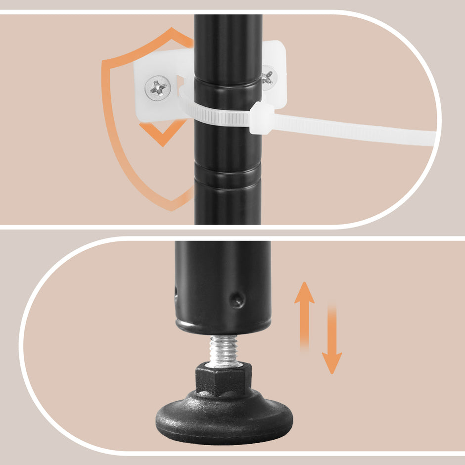Opbergrek - Smal - Verstelbare Planken - 121 cm - Zwart