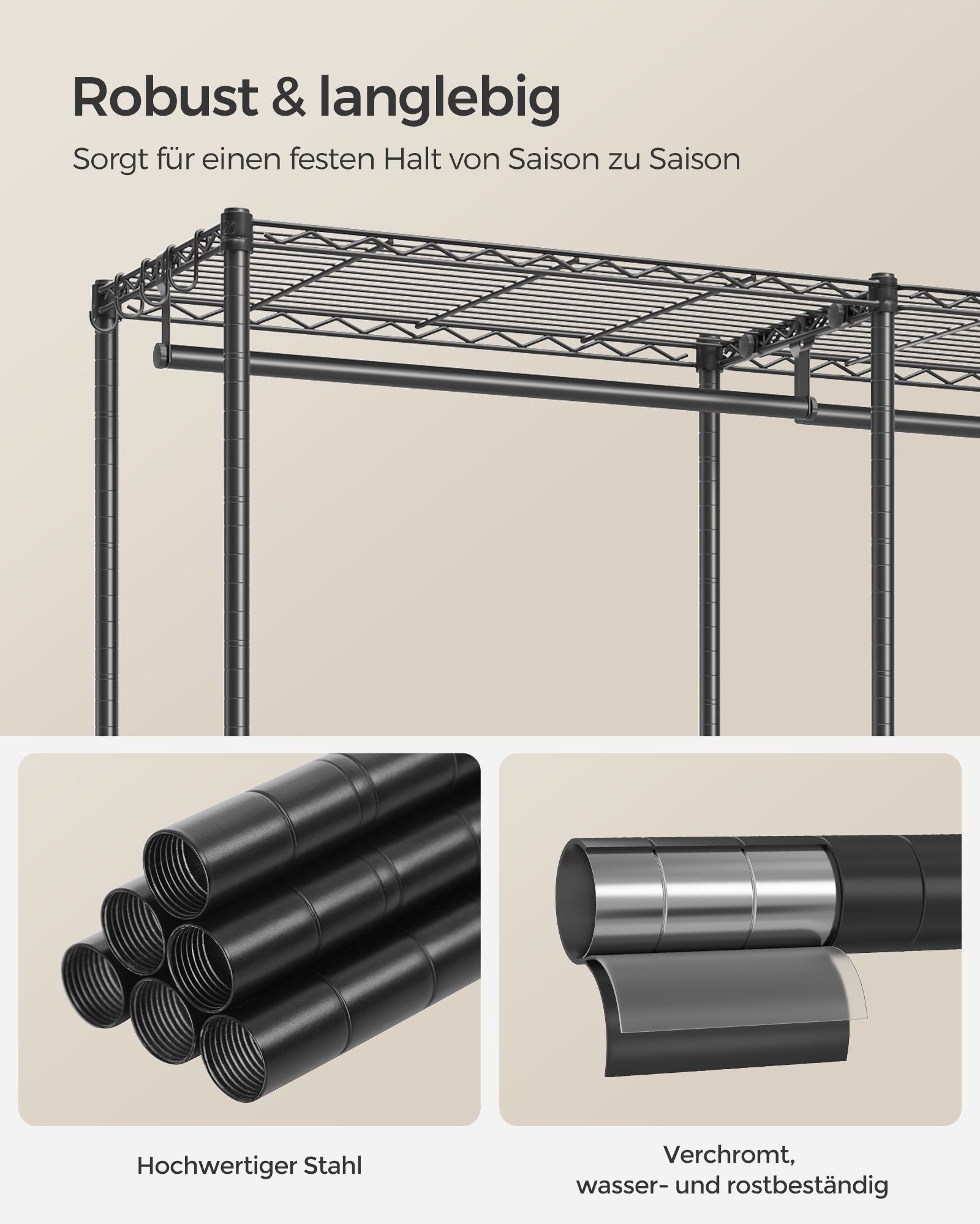 Kledingkast – open – met verstelbare planken