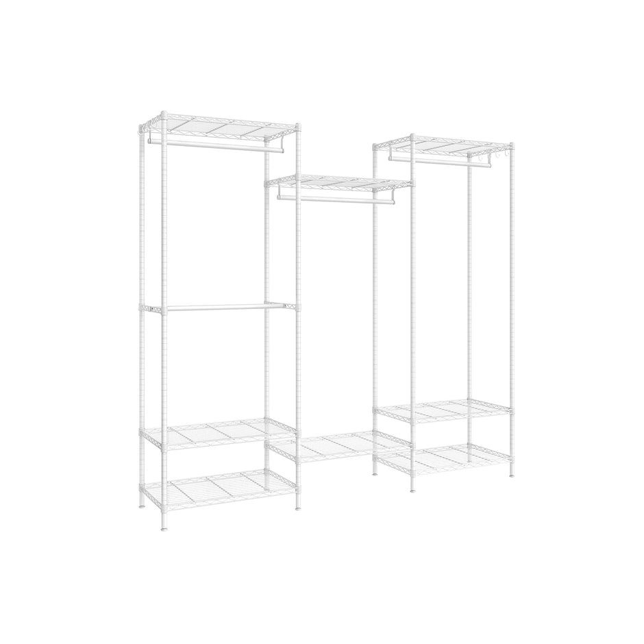 Kledingkast – 40 x 175 x 180 cm – Open ontwerp – Inktzwart – Met verstelbare planken – Tot 220 kg draagvermogen