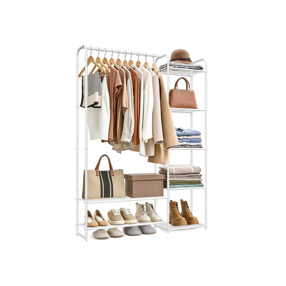 Kledingrek met Planken – Ruimtebesparend – Mat Zwart