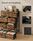 Ladekast met 8 stoffen lades - Vintage bruin - Inktzwart - Extra opbergruimte