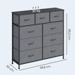 Commode - 9 Stoffen Laden - Kledingkast - Grijs