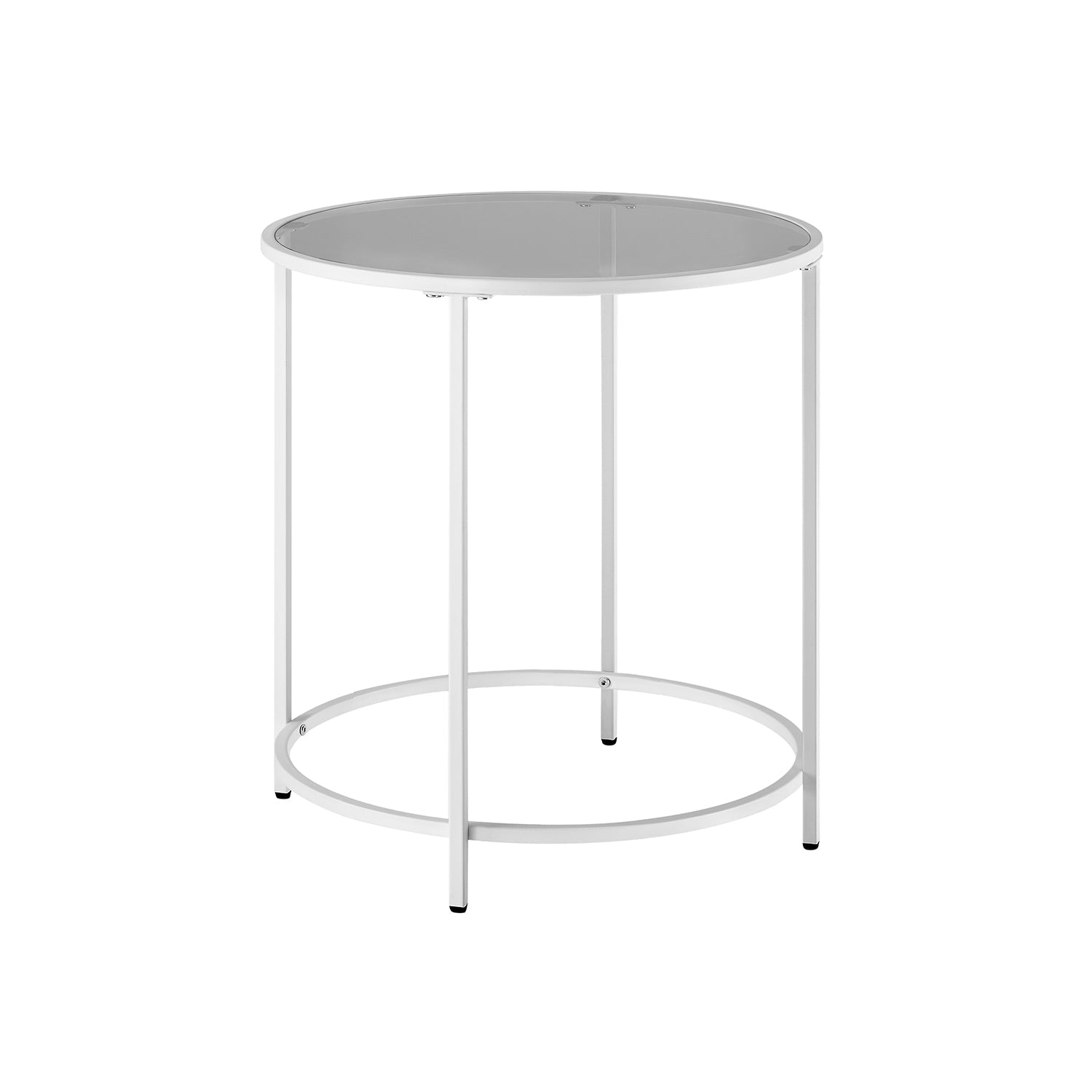 Bijzettafel - Ronde salontafel - Met zwart metalen frame