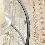 Salontafel - Ronde koffietafel - Bijzettafel met glazen blad - Zwart