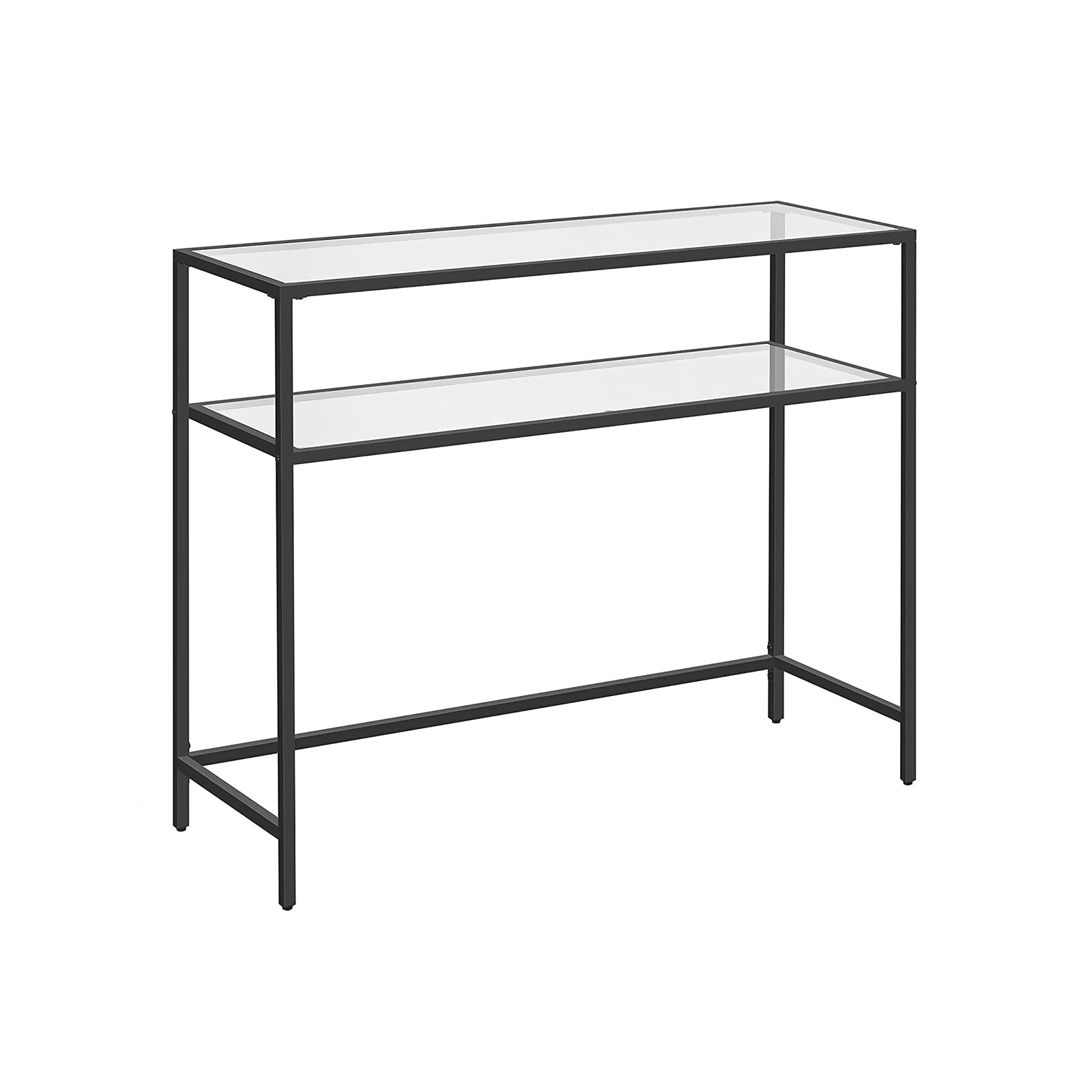 Bijzettafel - Consoletafel - Met 2 planken - Zwart
