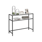 Bijzettafel - Consoletafel - Met 2 planken - Zwart