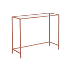 Consoletafel - Moderne bijzettafel - Glazen blad - Gouden frame