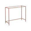 Salontafel rectangular – Met 6 mm gehard glas – Zwart metaal – Verstelbare voetjes