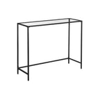 Consoletafel - Moderne bijzettafel - Glazen blad - Gouden frame