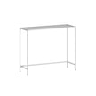 Salontafel rectangular – Met 6 mm gehard glas – Zwart metaal – Verstelbare voetjes