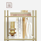 Boekenkast - Staande plank - Badkamerkast - 5 niveaus - Stalen frame - Goud