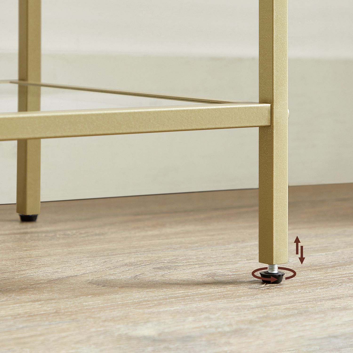 Boekenkast - Staande plank - Badkamerkast - 5 niveaus - Stalen frame - Goud