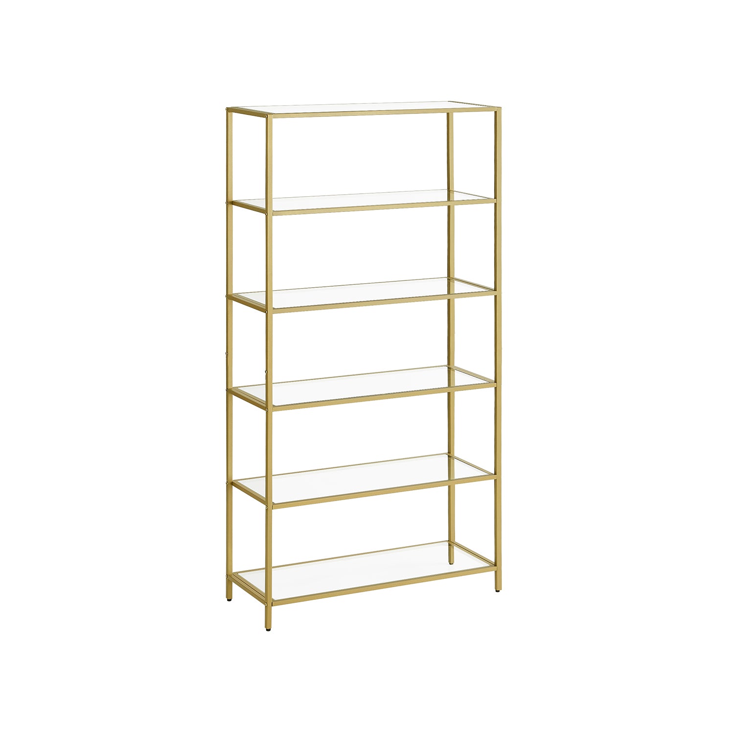 Badkamerplank – gehard glas – transparant – metallic goud