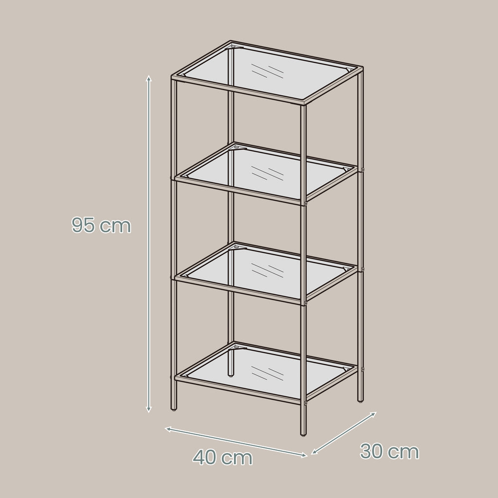 4-laags plank van gehard glas Badkamerplank Badkamerplank
