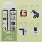 5-laags glazen plank, boekenkast, opbergplank