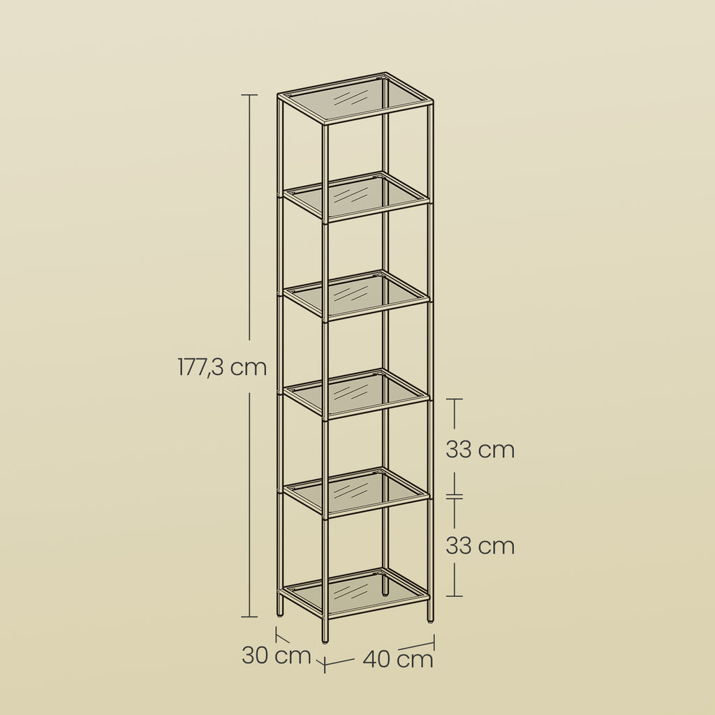 6-laags plank van gehard glas Badkamerplank Badkamerplank