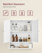 Spiegelkast – met open vak – wandmontage – wit