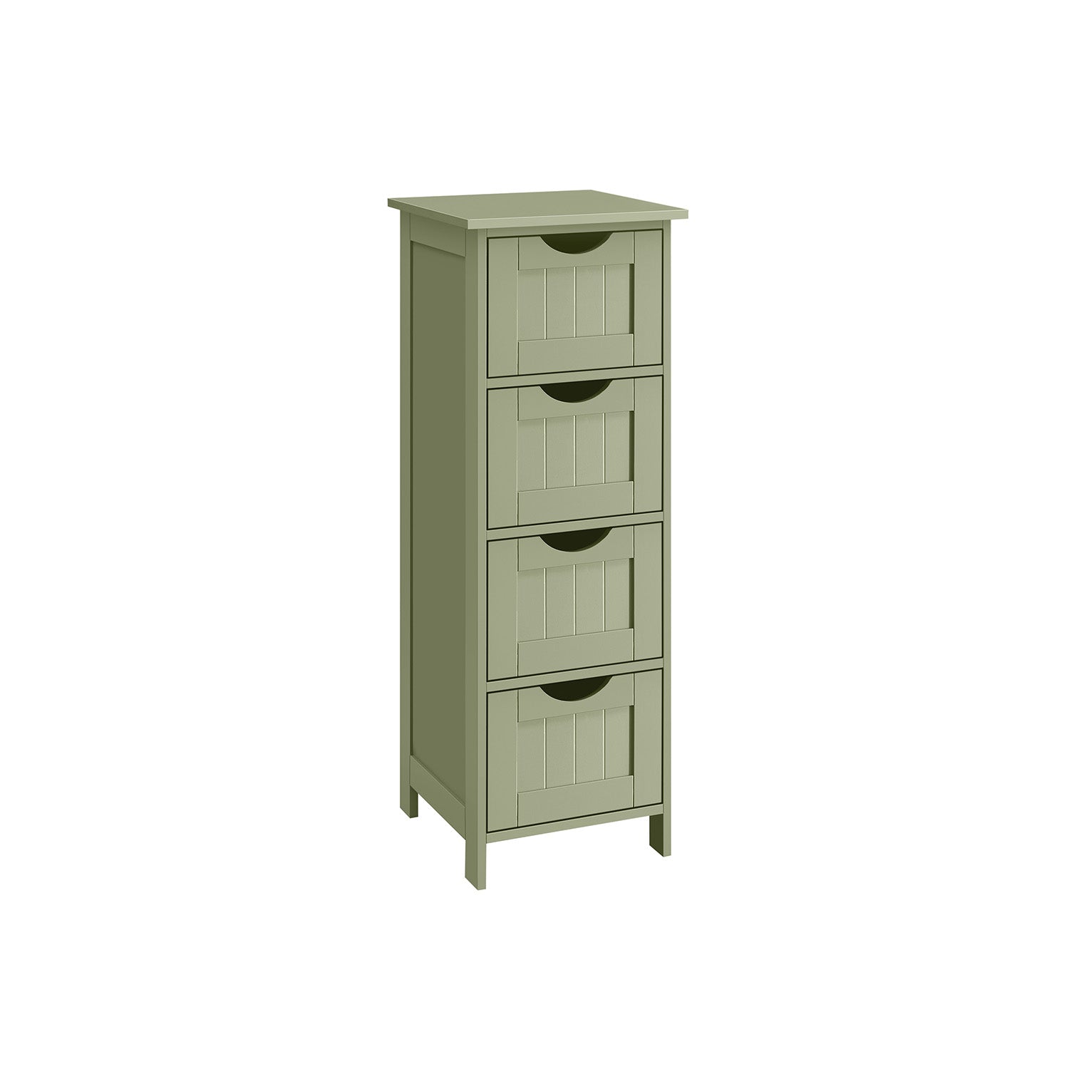 Badkamerkastje – 4 lades – 30 × 30 × 82 cm – lauriergroen