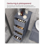 Zijkast – met 4 lades – Hout – Wit en Houtkleurig