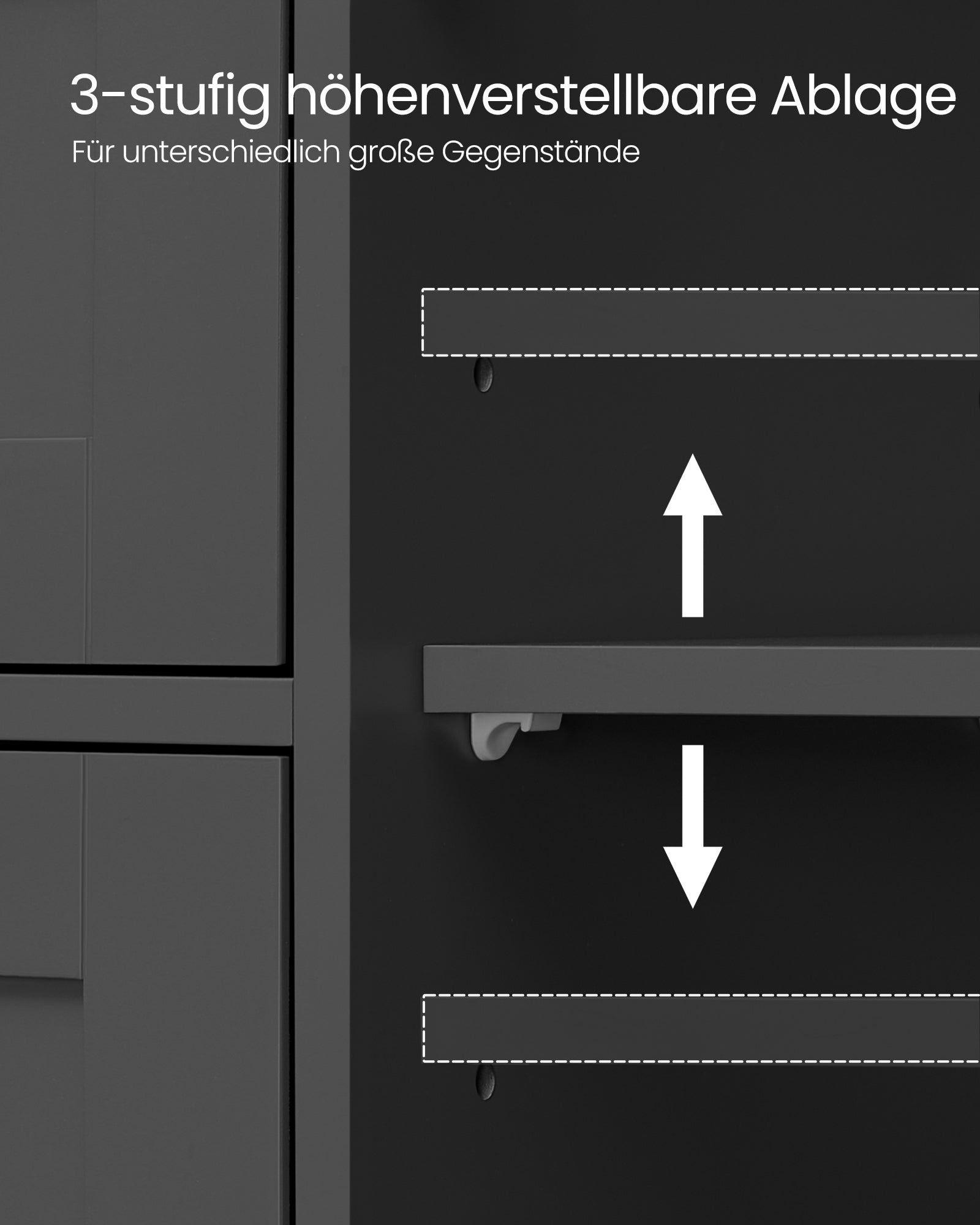 Badkamermeubel – 4 lades – 30 × 55 × 82 cm – inktzwart