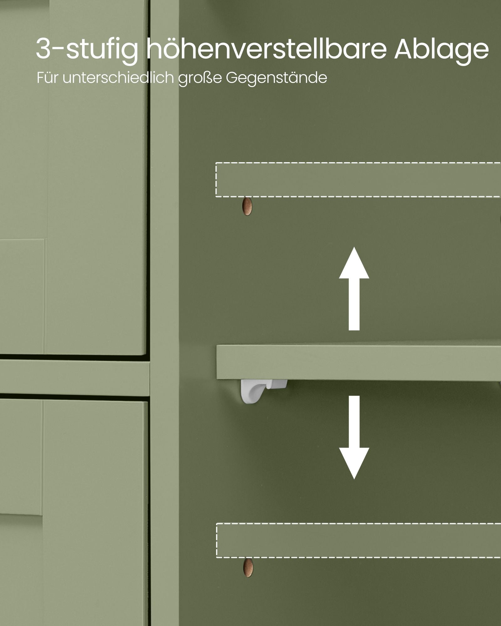 Badkamerkastje – 4 lades – 30 × 55 × 82 cm – bosgroen