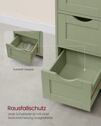 Badkamerkastje – 4 lades – 30 × 55 × 82 cm – bosgroen