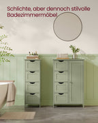 Badkamerkastje – 4 lades – 30 × 55 × 82 cm – bosgroen