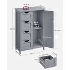 Badkamerkast – Compact met 4 lades – Mystiek grijs