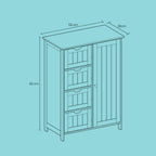 Badkamerkastje – Smalle bijzetkast voor badkamer, modern design