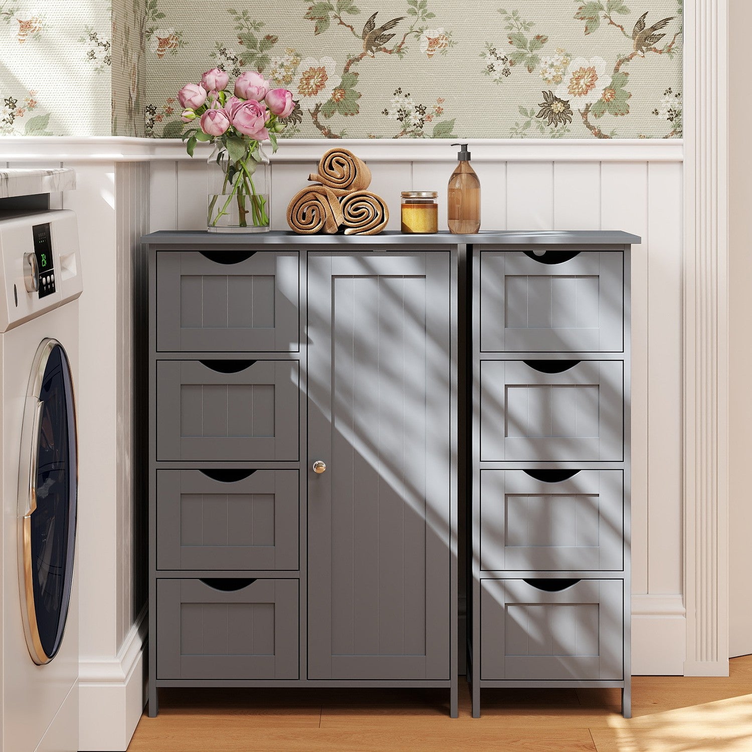 Badkamerkastje – Smalle bijzetkast voor badkamer, modern design