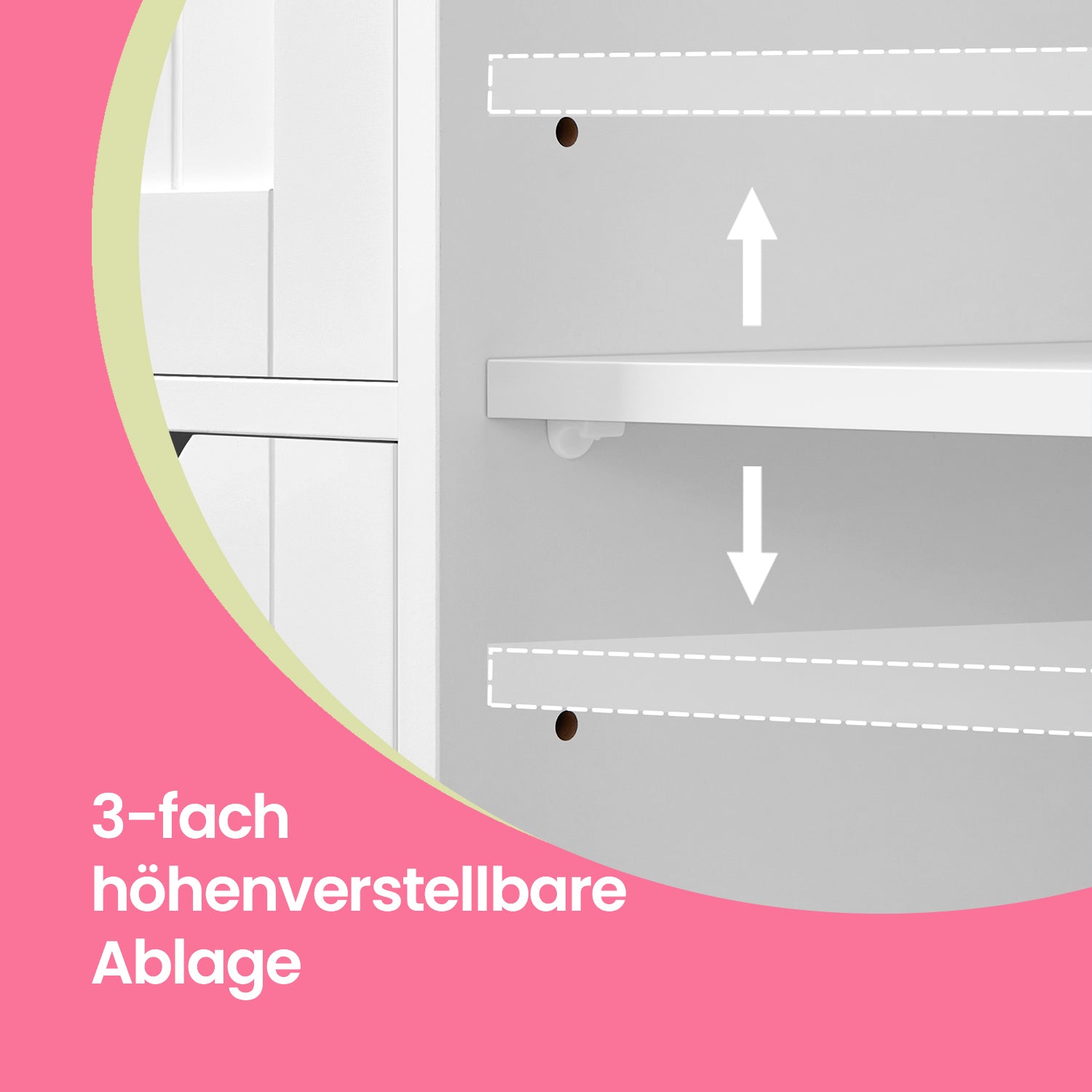 Badkamerkastje – Smalle bijzetkast voor badkamer, modern design