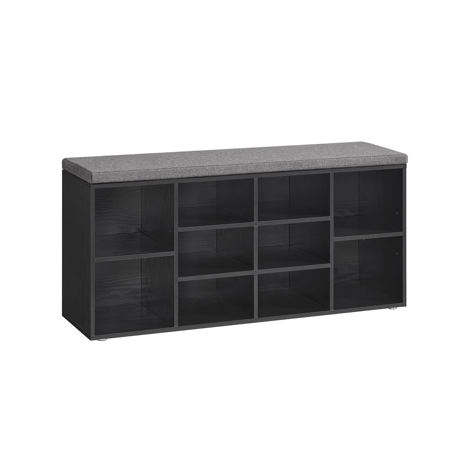 Schoenenrek met zitje – 30 × 104 × 48 cm – camelbruin