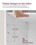 Schoenenbank met opbergruimte en 12 vakken klassiek wit