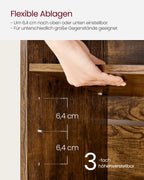 Schoenenrek met Zitje – Vintage Bruin – 30 x 87 x 48 cm