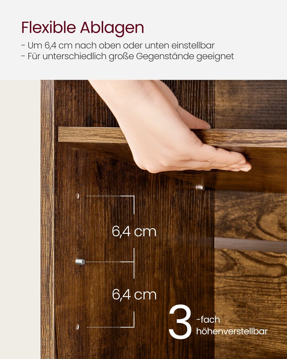 Schoenenrek met Zitje – Vintage Bruin – 30 x 87 x 48 cm