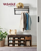 Schoenenbank – met lade – vintage bruin