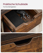 Schoenenbank – met lade – vintage bruin